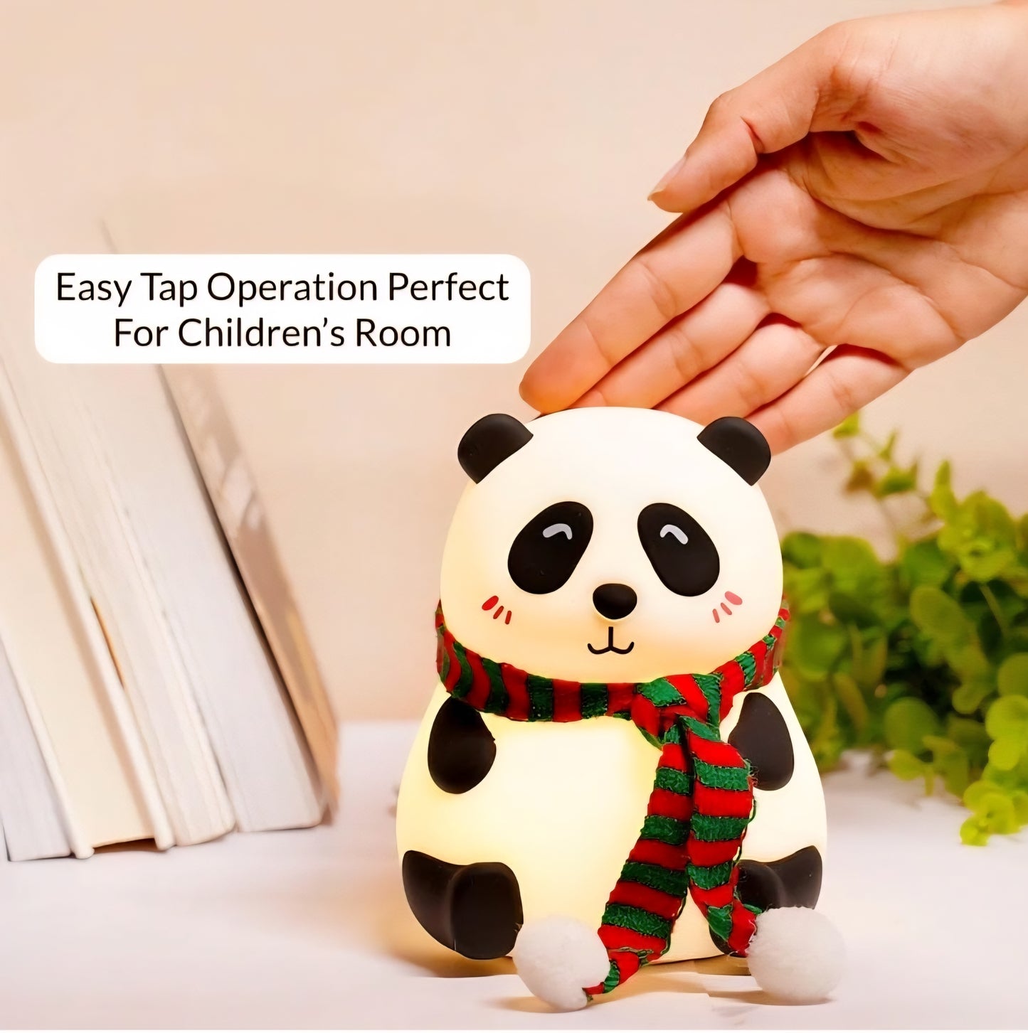 Cute Panda Lamp, Panda Gifts, Touch Silicone Lamp, Birthday Gift for Girls and Boys, Panda Light Lamp, Kids Night Light, Valentines and Diwali gift for everyone- Silicone, Rechargeable Type C, Sensor, 7 color LED changing Lamp, Soft BPA free