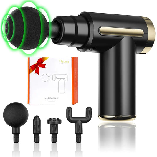Body Massager Gun for Full Body Pain Relief, Rechargeable Cordless Deep Tissue Massage Machine for Body, Neck, Shoulders, Legs & Arms, Use at Home, Gym & During Travel- 6 Speed Settings, Type-C Charging
